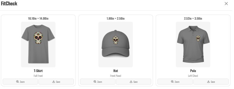 FitCheck mock-up tool